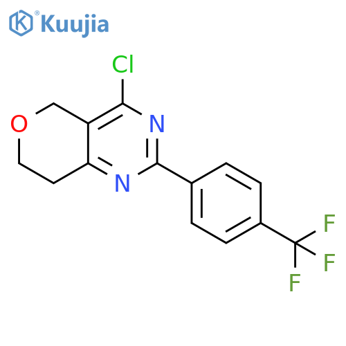 4-CHLORO-2-(4-(TRIFLUOROMETHYL)PHENYL)-7,8-DIHYDRO-5H-PYRANO[4,3-D]PYRIMIDINE structure