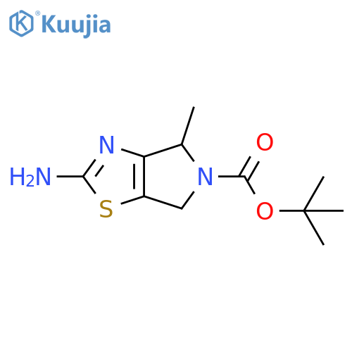 5H-Pyrrolo[3,4-d]thiazole-5-carboxylic acid, 2-amino-4,6-dihydro-4-methyl-, 1,1-dimethylethyl ester structure