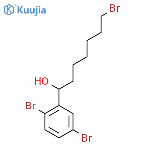 7-Bromo-1-(2,5-dibromophenyl)heptan-1-OL structure