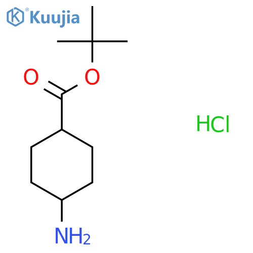 Tert-butyl trans-4-aminocyclohexane-1-carboxylate hydrochloride structure