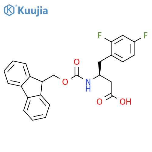 (S)-3-((((9H-Fluoren-9-yl)methoxy)carbonyl)amino)-4-(2,4-difluorophenyl)butanoic acid structure