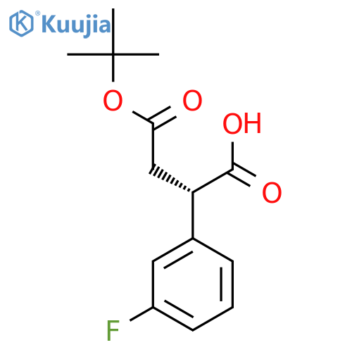 (S)-4-(tert-Butoxy)-2-(3-fluorophenyl)-4-oxobutanoic acid structure