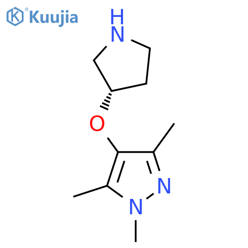 (S)-1,3,5-Trimethyl-4-(pyrrolidin-3-yloxy)-1H-pyrazole structure