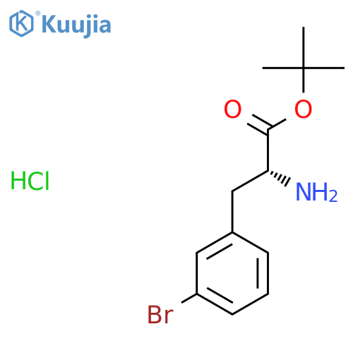 (R)-Tert-Butyl 2-amino-3-(3-bromophenyl)propanoate hydrochloride structure