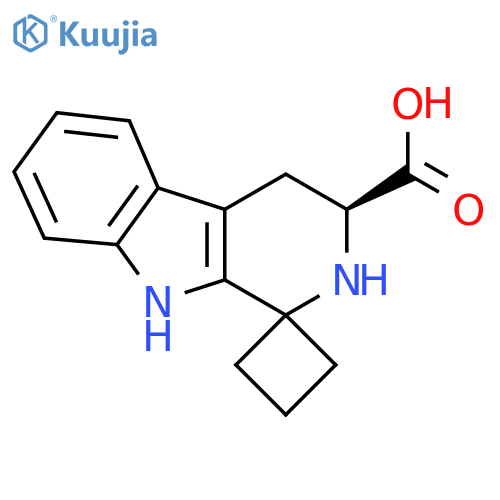 (S)-2',3',4',9'-Tetrahydrospiro[cyclobutane-1,1'-pyrido[3,4-B]indole]-3'-carboxylic acid structure