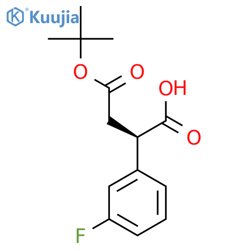 (R)-4-(tert-Butoxy)-2-(3-fluorophenyl)-4-oxobutanoic acid structure