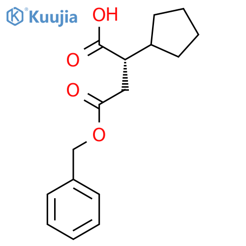 (R)-4-(Benzyloxy)-2-cyclopentyl-4-oxobutanoic acid structure