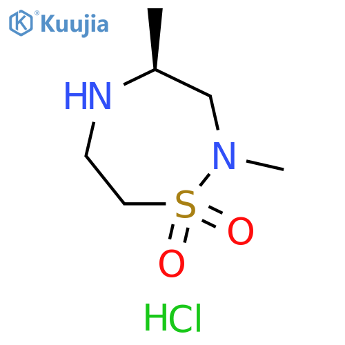 1,2,5-Thiadiazepine, hexahydro-2,4-dimethyl-, 1,1-dioxide, hydrochloride (1:1), (4S)- structure