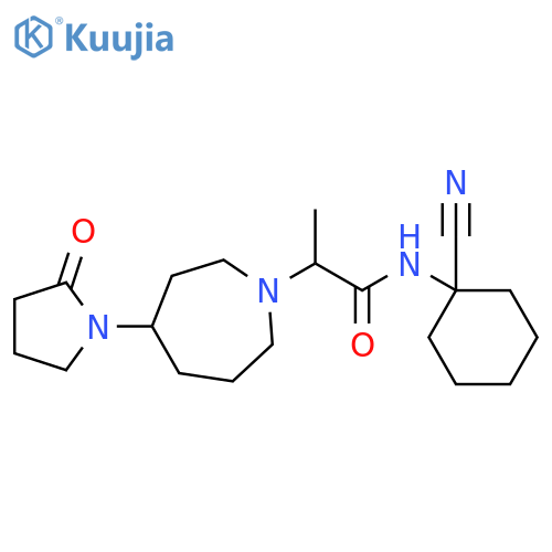 N-(1-Cyanocyclohexyl)hexahydro-α-methyl-4-(2-oxo-1-pyrrolidinyl)-1H-azepine-1-acetamide structure
