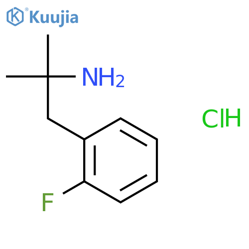 1-(2-Fluorophenyl)-2-methylpropan-2-amine hydrochloride structure