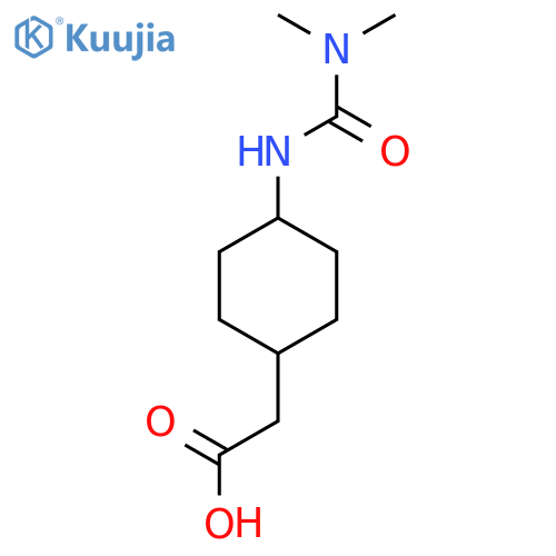 2-[(1r,4r)-4-[(dimethylcarbamoyl)amino]cyclohexyl]acetic acid structure