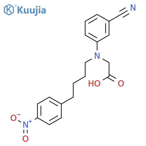 Glycine, N-(3-cyanophenyl)-N-[4-(4-nitrophenyl)butyl]- structure