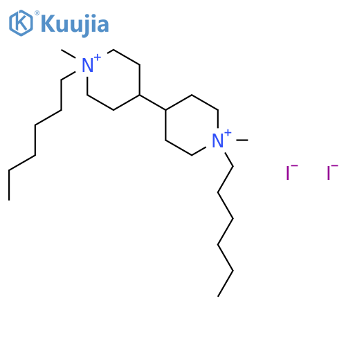 4,4'-Bipiperidinium, 1,1'-dihexyl-1,1'-dimethyl-, diiodide structure
