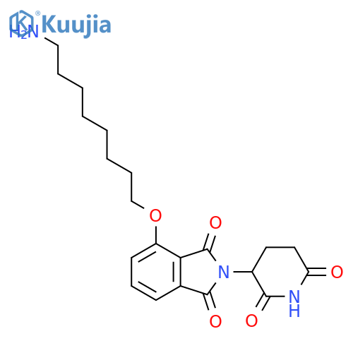 1H-Isoindole-1,3(2H)-dione, 4-[(8-aminooctyl)oxy]-2-(2,6-dioxo-3-piperidinyl)- structure