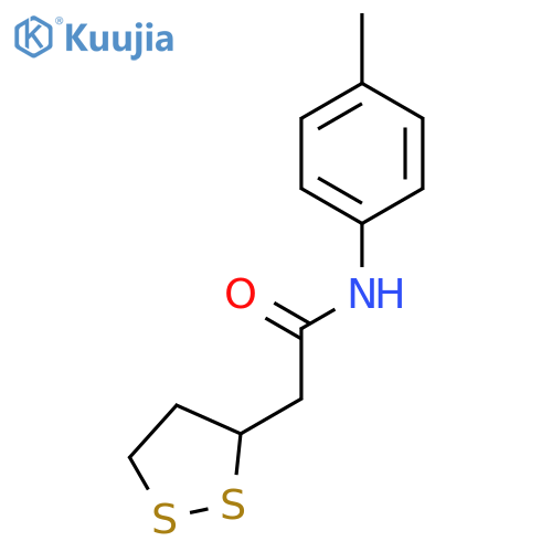 1,2-Dithiolane-3-acetamide, N-(4-methylphenyl)- structure