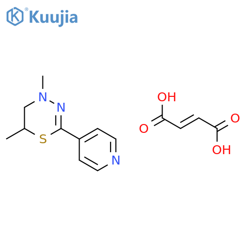 4,6-dimethyl-2-pyridin-4-yl-5,6-dihydro-4H-1,3,4-thiadiazine (2Z)-but-2-enedioate structure