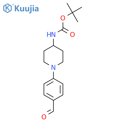 Tert-butyl (1-(4-formylphenyl)piperidin-4-yl)carbamate structure