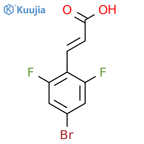 (2E)-3-(4-bromo-2,6-difluorophenyl)prop-2-enoic acid structure