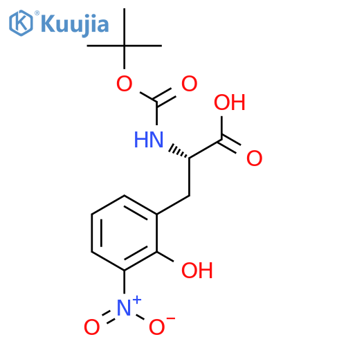 Phenylalanine, N-[(1,1-dimethylethoxy)carbonyl]-2-hydroxy-3-nitro- structure