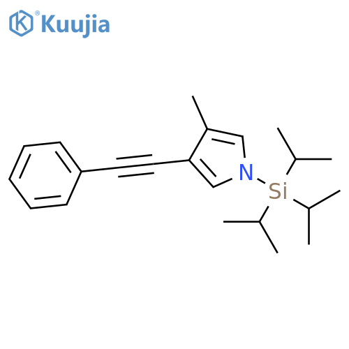 1H-Pyrrole, 3-methyl-4-(phenylethynyl)-1-[tris(1-methylethyl)silyl]- structure