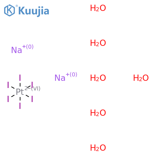 Disodium;hexaiodoplatinum(2-);hexahydrate structure