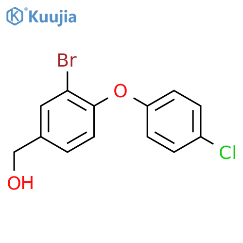 (3-Bromo-4-(4-chlorophenoxy)phenyl)methanol structure