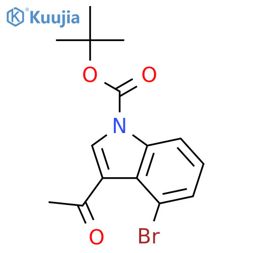 1H-Indole-1-carboxylic acid, 3-acetyl-4-bromo-, 1,1-dimethylethyl ester structure