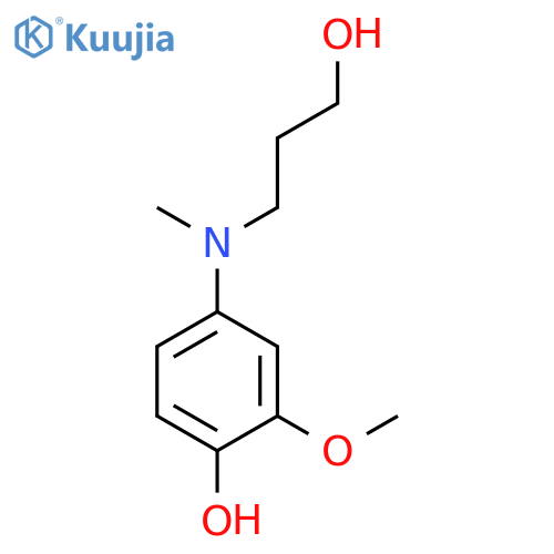 Phenol, 4-[(3-hydroxypropyl)methylamino]-2-methoxy- structure