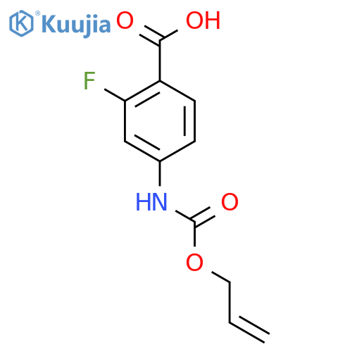 2-fluoro-4-{(prop-2-en-1-yloxy)carbonylamino}benzoic acid structure