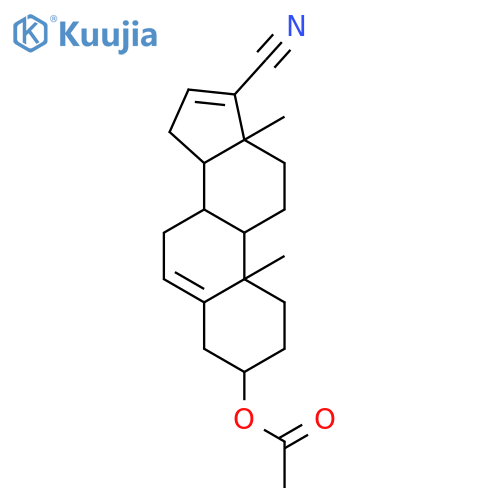 Androsta-5,16-diene-17-carbonitrile,3-(acetyloxy)-, (3b)- (9CI) structure