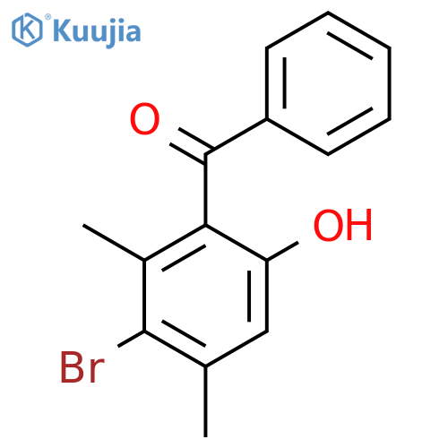 2-benzoyl-4-bromo-3,5-dimethylphenol structure