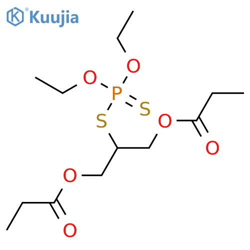 2-[(diethoxyphosphorothioyl)sulfanyl]propane-1,3-diyl dipropanoate structure
