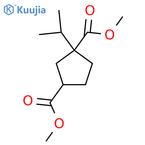 Dimethyl 1-isopropylcyclopentane-1,3-dicarboxylate structure
