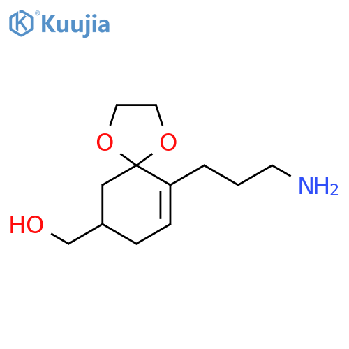 1,4-Dioxaspiro[4.5]dec-9-ene-7-methanol, 10-(3-aminopropyl)- structure