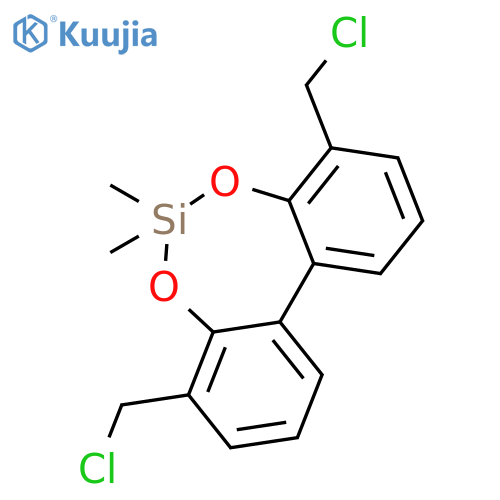 Dibenzo[d,f][1,3,2]dioxasilepin, 4,8-bis(chloromethyl)-6,6-dimethyl- structure