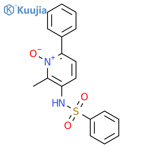 Benzenesulfonamide, N-(2-methyl-1-oxido-6-phenyl-3-pyridinyl)- structure