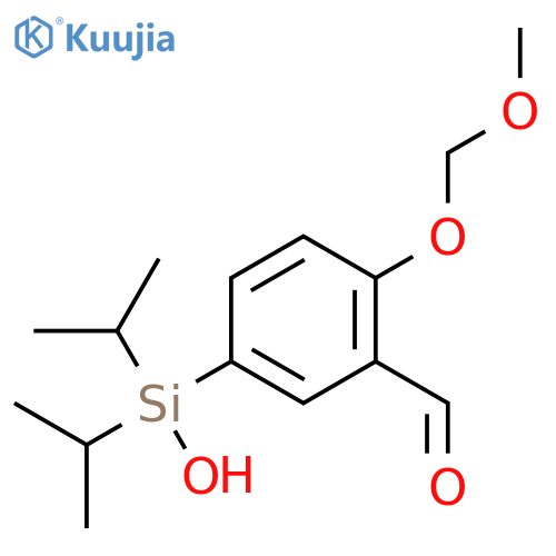 Benzaldehyde, 5-[hydroxybis(1-methylethyl)silyl]-2-(methoxymethoxy)- structure