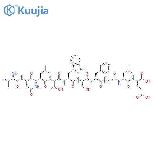 L-Glutamic acid,L-valyl-L-asparaginyl-L-leucyl-L-threonyl-L-tryptophyl-L-seryl-L-phenylalanylglycyl-L-leucyl- structure