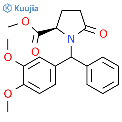 D-Proline, 1-[(3,4-dimethoxyphenyl)phenylmethyl]-5-oxo-, methyl ester structure