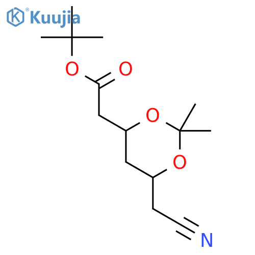 (4R,6S)-6-(Cyanomethyl)-2,2-dimethyl--1,3-dioxane-4-acetic Acid tert-Butyl Ester structure