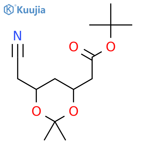 (4S,6S)-6-(Cyanomethyl)-2,2-dimethyl-1,3-dioxane-4-acetic Acid tert-Butyl Ester structure