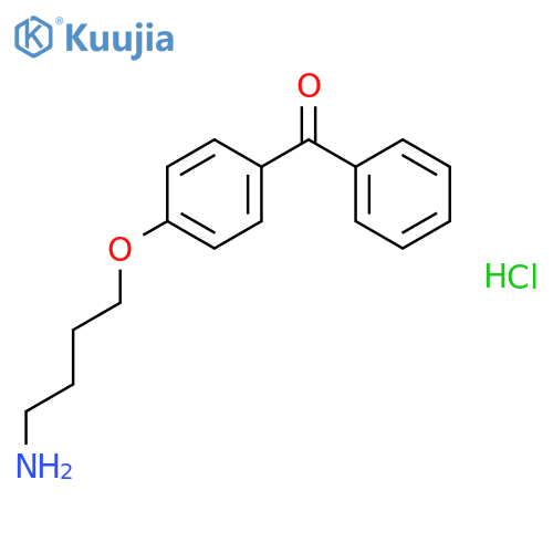 Methanone, [4-(4-aminobutoxy)phenyl]phenyl-, hydrochloride structure