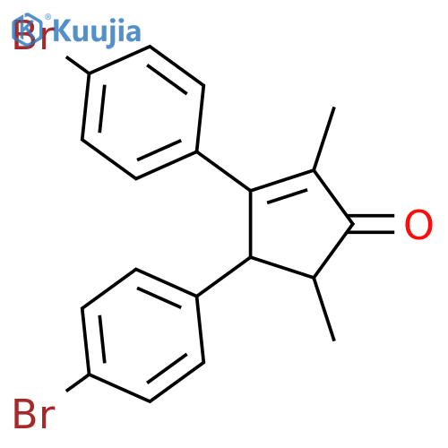 2-Cyclopenten-1-one, 3,4-bis(4-bromophenyl)-2,5-dimethyl- structure