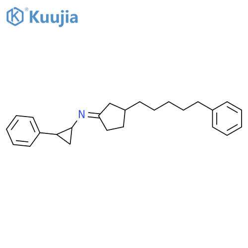 Cyclopropanamine, 2-phenyl-N-[3-(5-phenylpentyl)cyclopentylidene]- structure