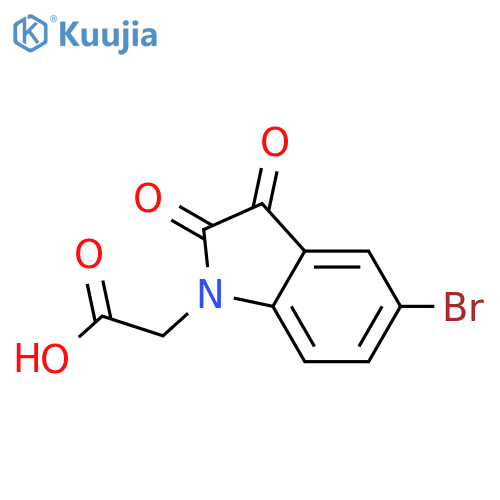 2-(5-bromo-2,3-dioxo-2,3-dihydro-1H-indol-1-yl)acetic acid structure