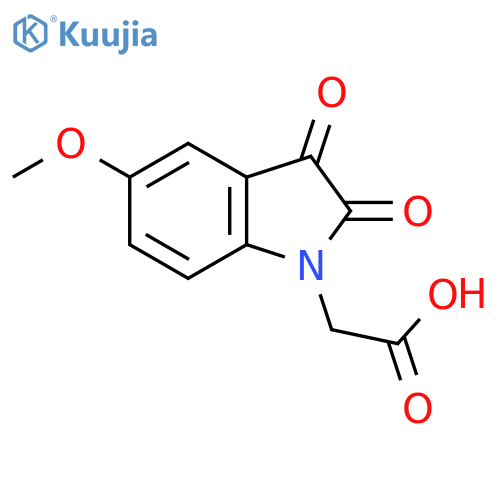 2-(5-Methoxy-2,3-dioxo-2,3-dihydro-1H-indol-1-yl)acetic acid structure