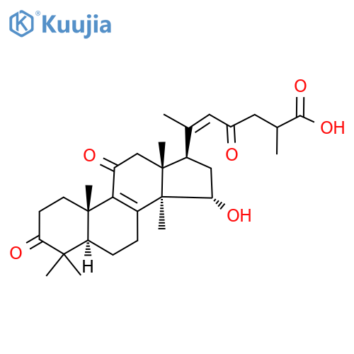 Lanosta-8,20(22)-dien-26-oic acid, 15-hydroxy-3,11,23-trioxo-, (15α,20Z)- structure