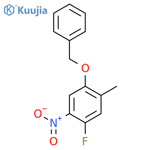Benzene, 1-fluoro-5-methyl-2-nitro-4-(phenylmethoxy)- structure