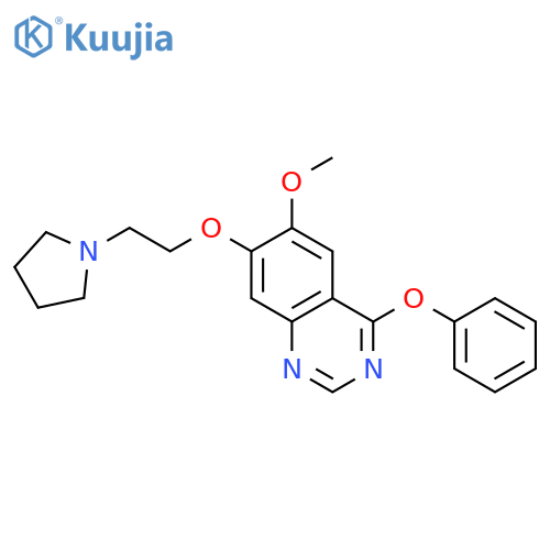 Quinazoline, 6-methoxy-4-phenoxy-7-[2-(1-pyrrolidinyl)ethoxy]- structure