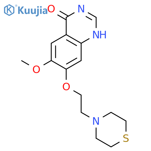4(1H)-Quinazolinone, 6-methoxy-7-[2-(4-thiomorpholinyl)ethoxy]- structure
